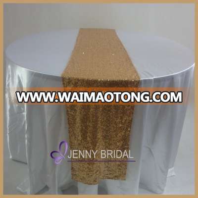 TR064#3 fancy cheap gold sequin wedding table runner